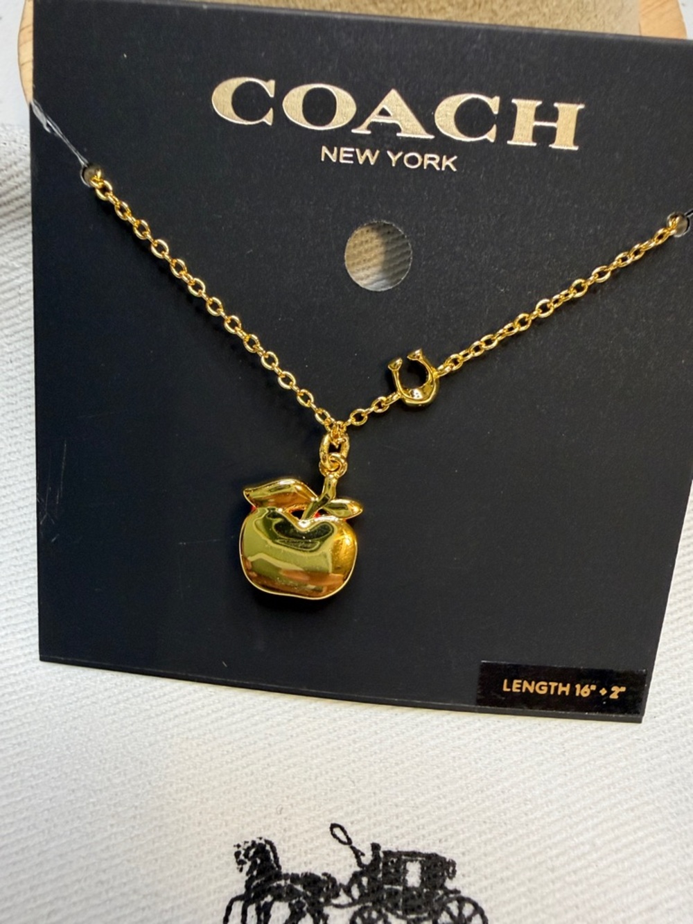 Coach Signature Apple Necklace - Picture 5 of 6
